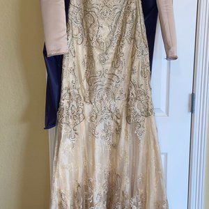 Evening Gown with Trail and Custom Bolero Jacket